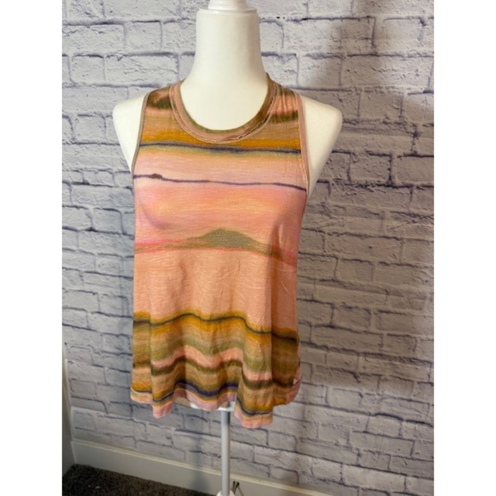 Pilcro Anthropology Tank Top Striped Sleeveless twist Back Top sz XS 1617